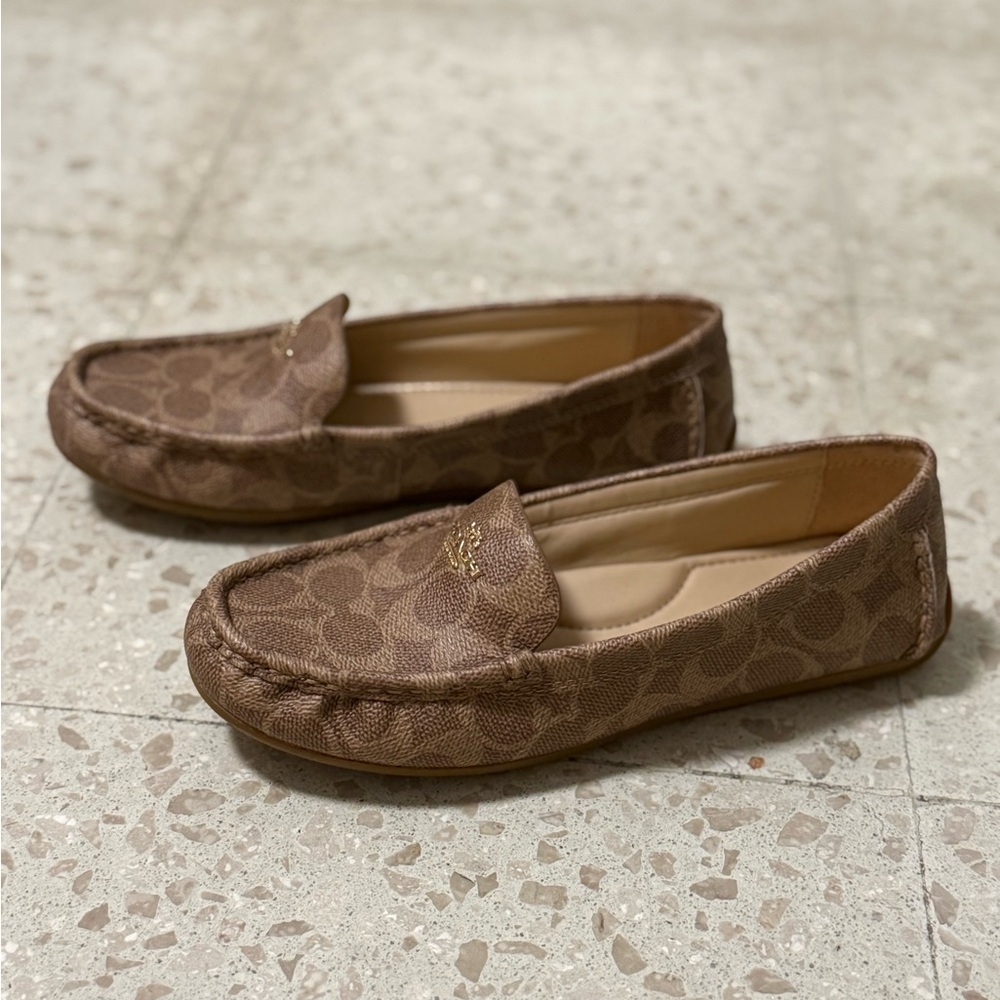 Brown Logo Loafers (Coach)